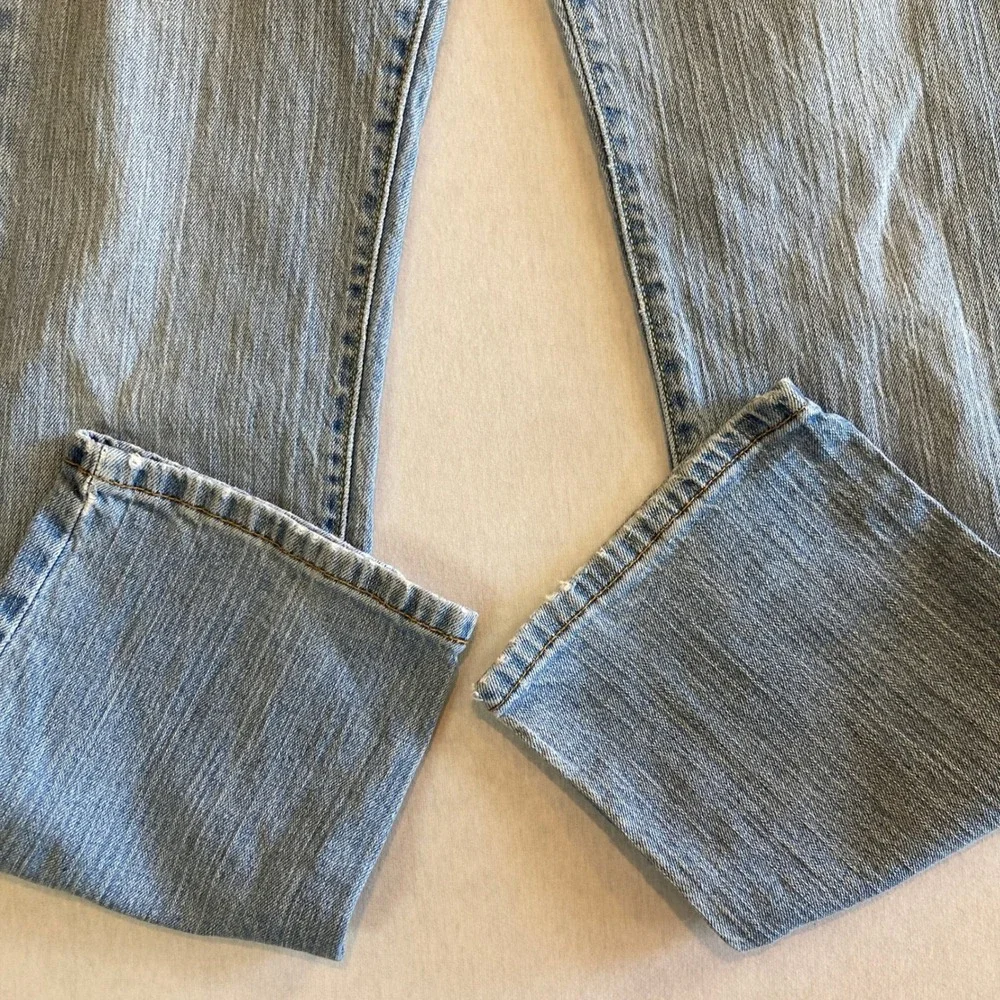 Vintage Levis 505 Straight Leg Jeans Womens 6S‎ Light Wash Blue Denim
